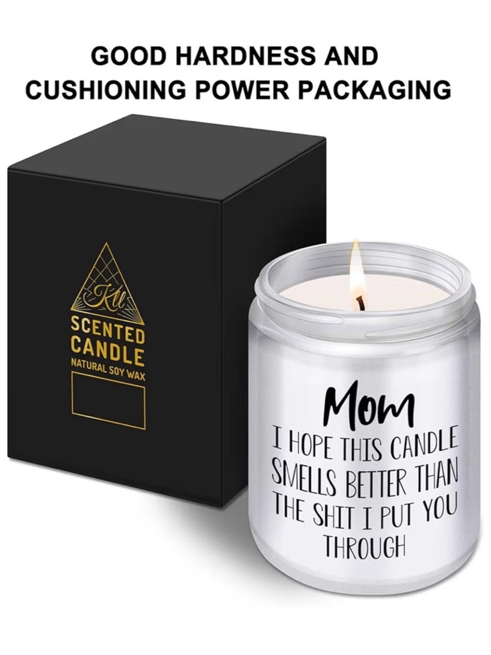 Mom Scented Candle with Gold Lid - Picture 2 of 4